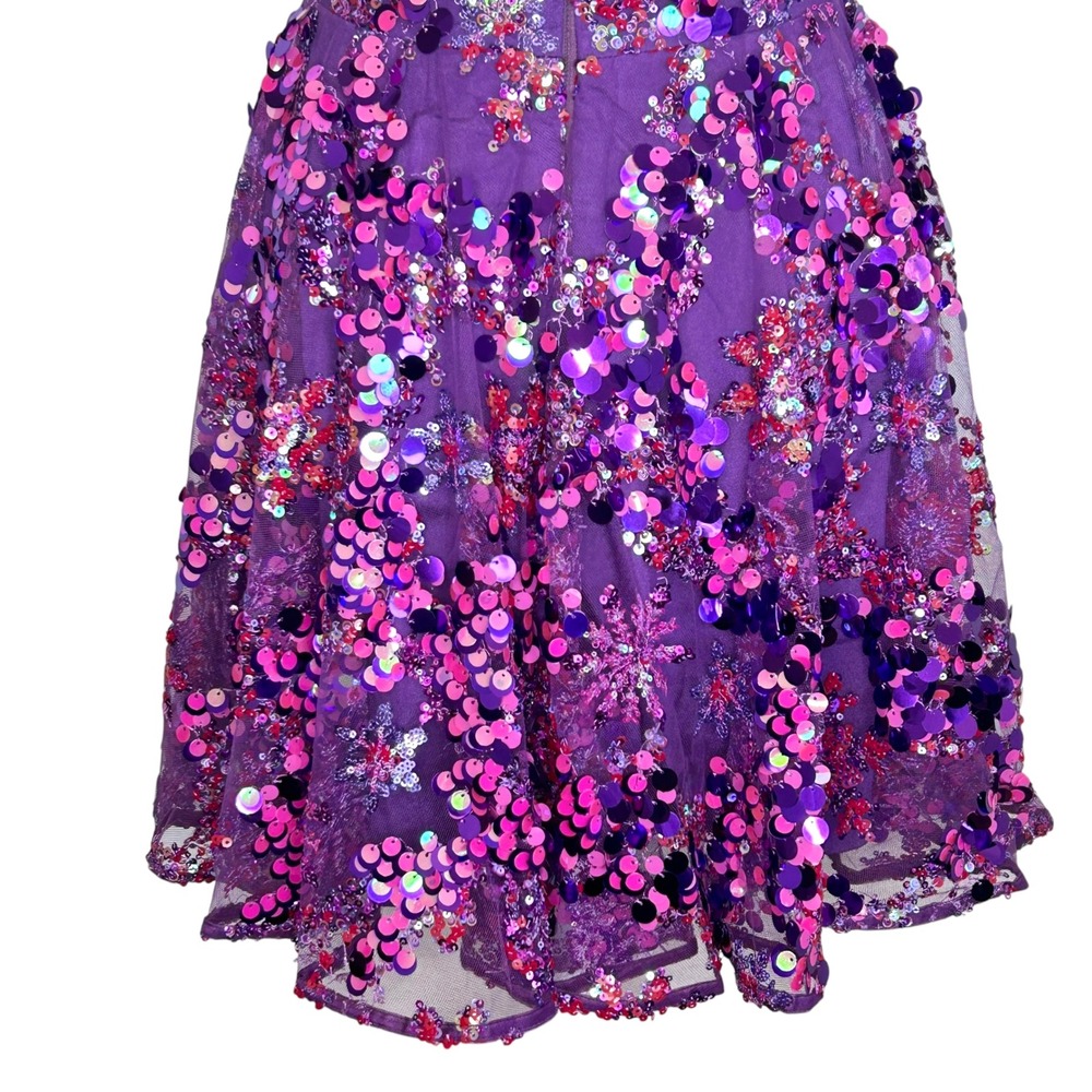 Helsi Anita Fairy Sequin Mini Dress Small HOCO Strapless Sheer Ethereal NEW - Picture 6 of 10